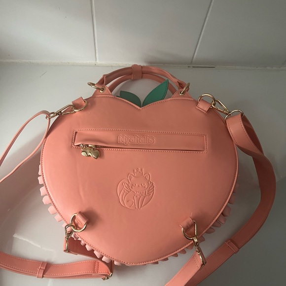 Elegant Peach Bow Mini Bag - Picture 2 of 2